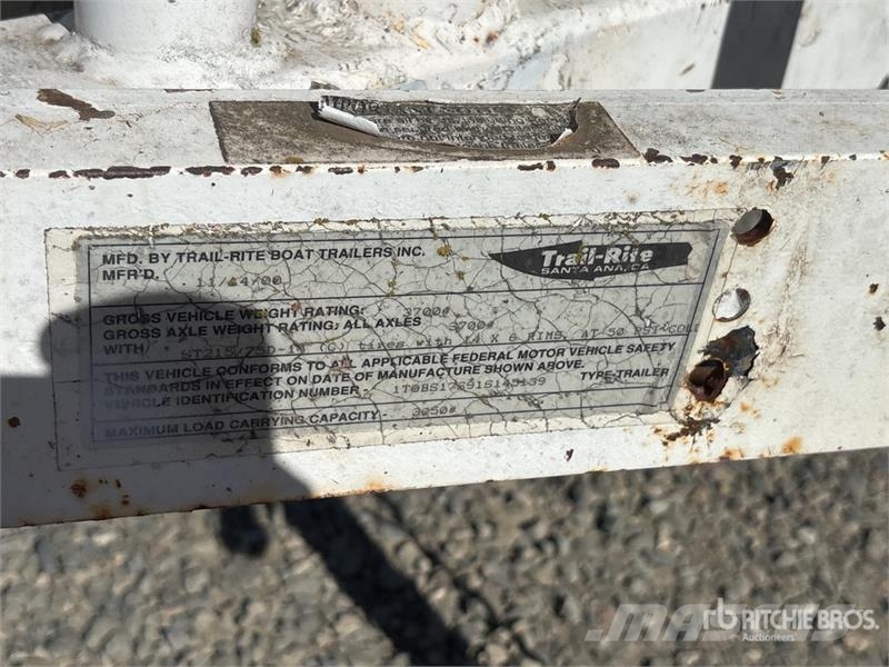 Trail-Rite 12 ft S/A Boat Trailer 건설 장비 - 기타