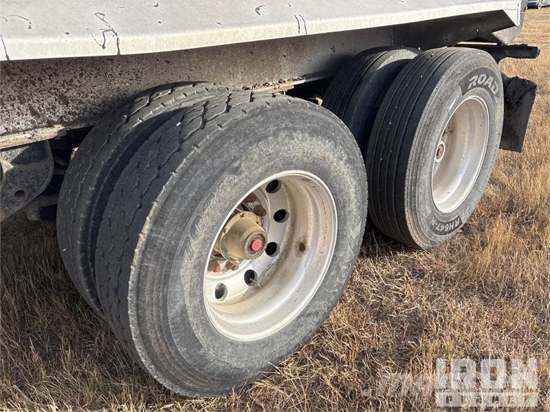 Travis 28 ft Quad/A Aluminum Sliding End Dump Trailer Remorque benne