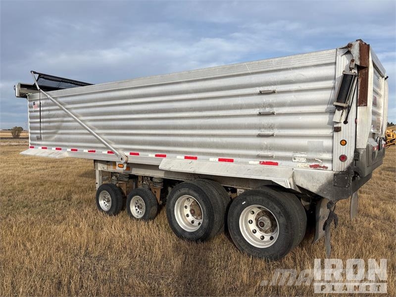 Travis 28 ft Quad/A Aluminum Sliding End Dump Trailer Remorque benne