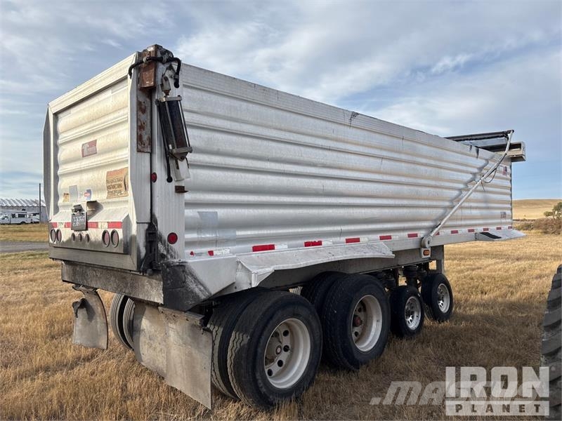 Travis 28 ft Quad/A Aluminum Sliding End Dump Trailer Remorque benne