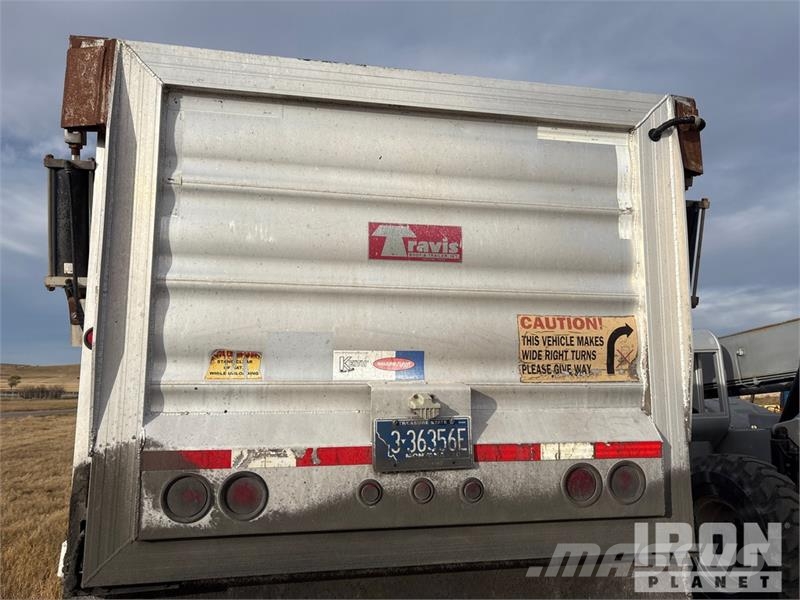 Travis 28 ft Quad/A Aluminum Sliding End Dump Trailer Remorque benne