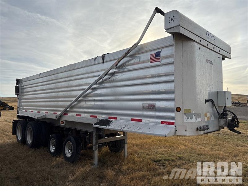Travis 28 ft Quad/A Aluminum Sliding End Dump Trailer Remorque benne