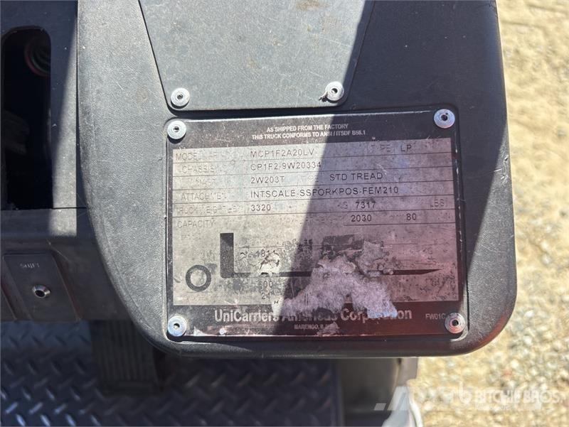 UniCarriers MCP1F2A20LV 4000 lb Cushion Tire Forklift Περονοφόρα ανυψωτικά κλαρκ - άλλα