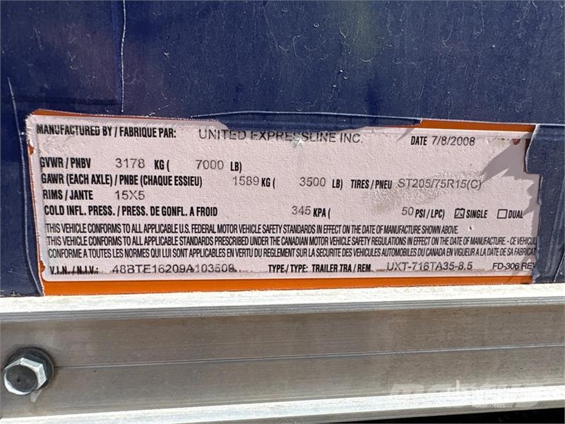 United Express Line Co 16 ft T/A Enclosed Trailer Sanduk prikolice