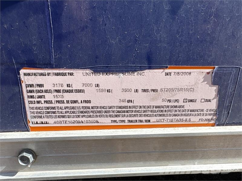 United Express Line Co 16 ft T/A Enclosed Trailer Sanduk prikolice