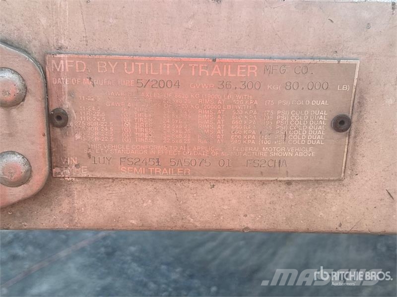 Utility 45 ft T/A Flatbed Trailer Plato/keson prikolice