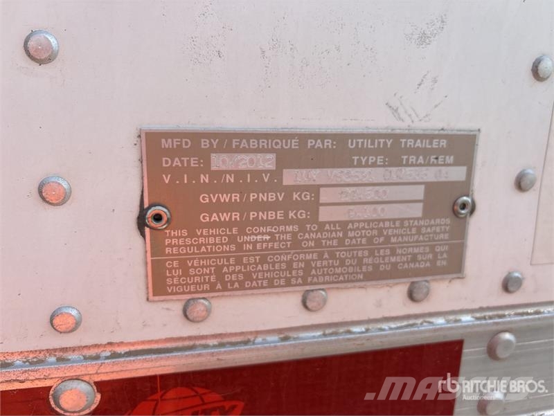 Utility 53 ft x 102 in T/A Refrigerated Trailer Semi remorque frigorifique