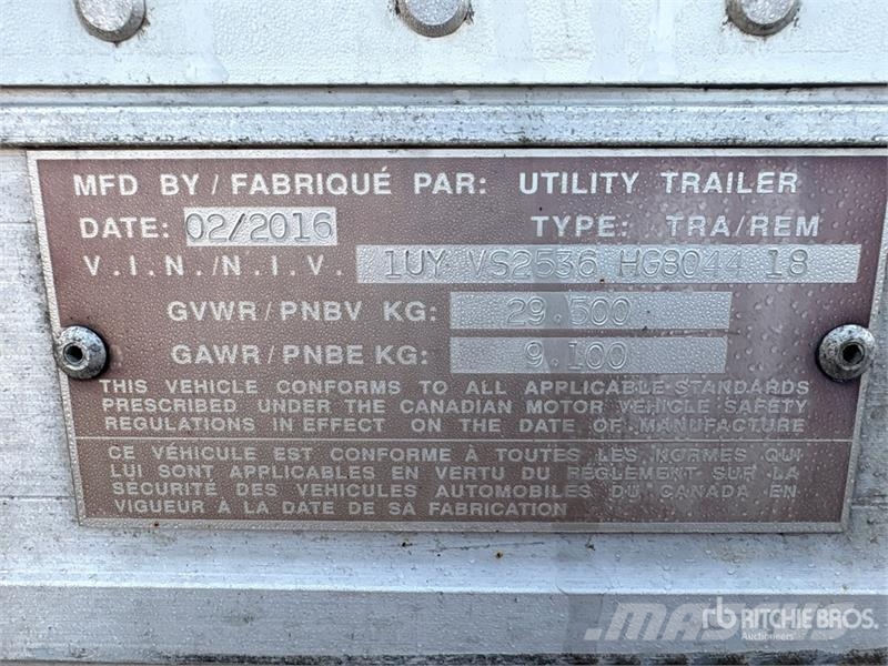 Utility 53 ft x 102 in T/A Van Trailer Reboques baú