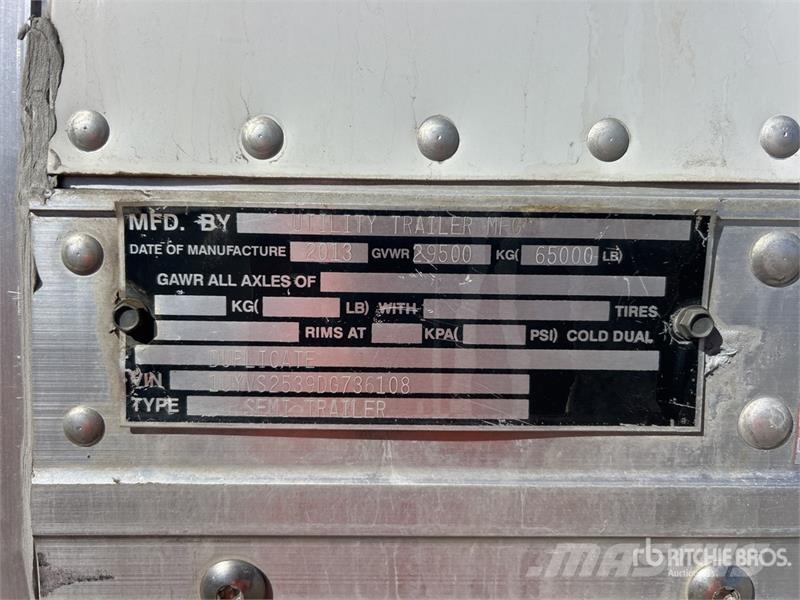 Utility 53 ft x 102 in T/A Van Trailer مقطورات ذات هيكل صندوقي