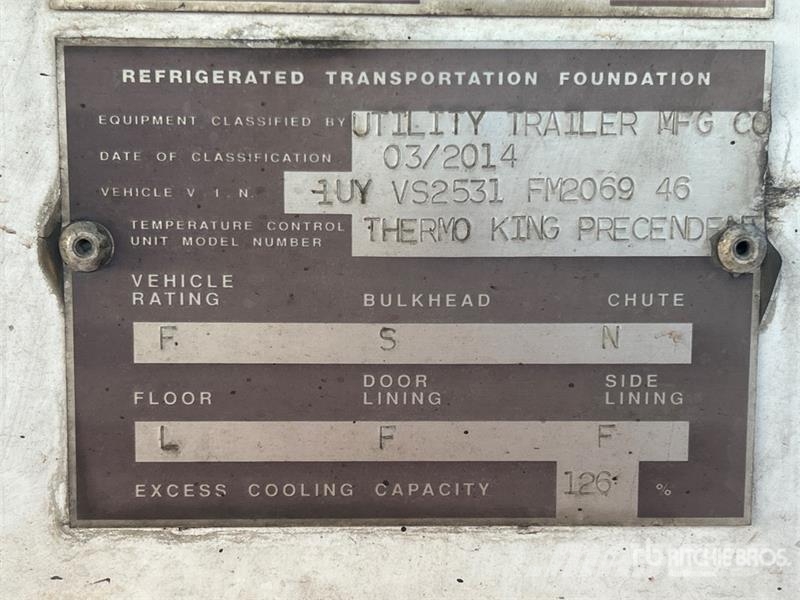 Utility 53 ft x 102 in T/A Refrigerated Trailer Poluprikolice hladnjače