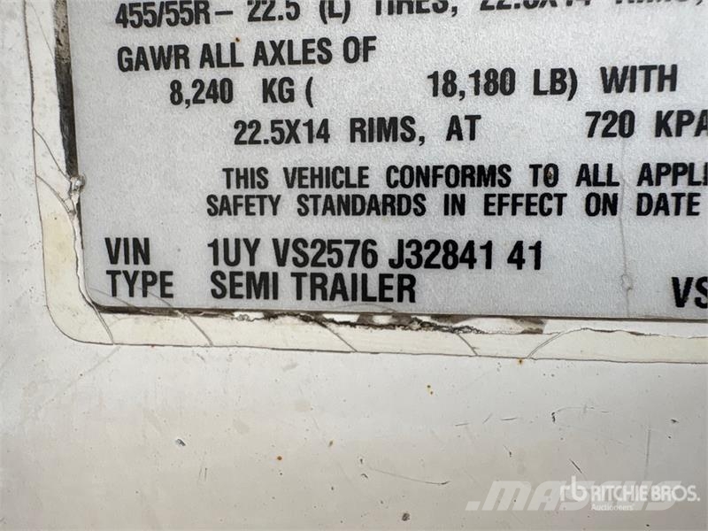 Utility 57 ft x 102 in T/A Van Trailer Dengtos priekabos