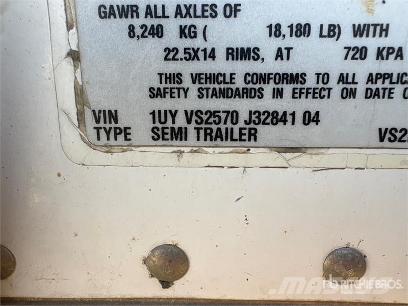 Utility 57 ft x 102 in T/A Van Trailer Prikolice zabojniki