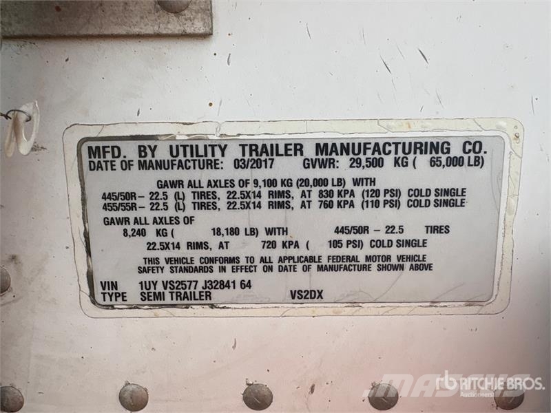 Utility VS2DX Box body trailers