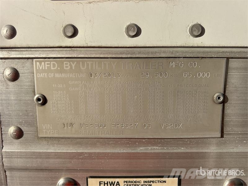 Utility VS2DX 厢式拖车