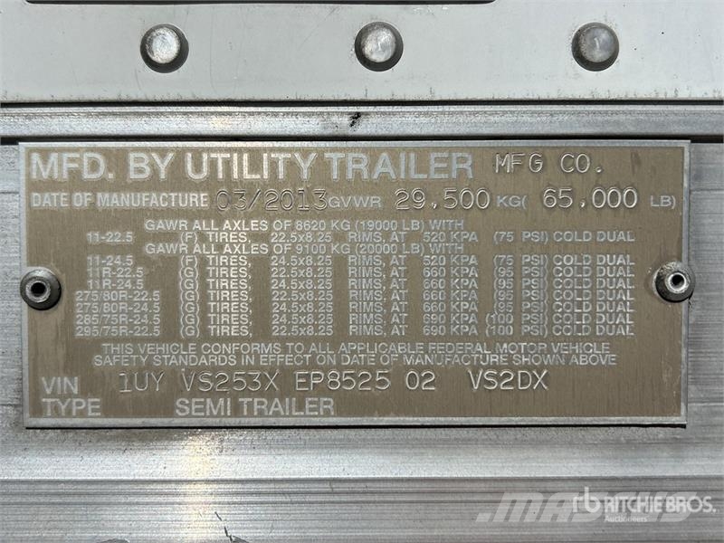 Utility VS2DX مقطورات ذات هيكل صندوقي