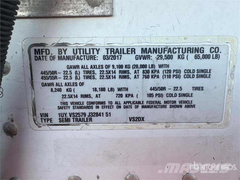 Utility VS2DX Box body trailers