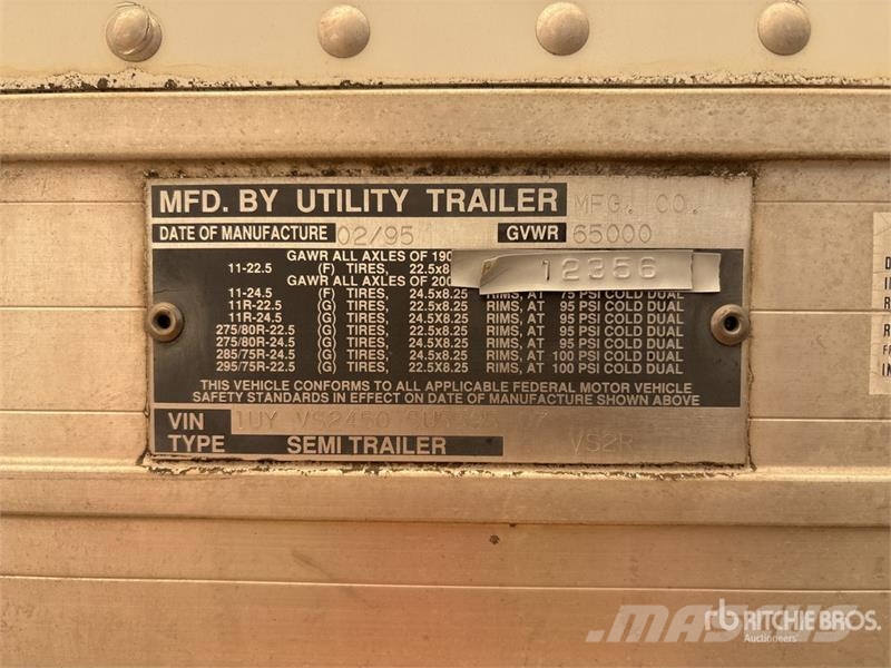 Utility VS2R 45 ft x 102 in T/A Refrigerated Trailer Puspriekabės su izoterminiu kėbulu
