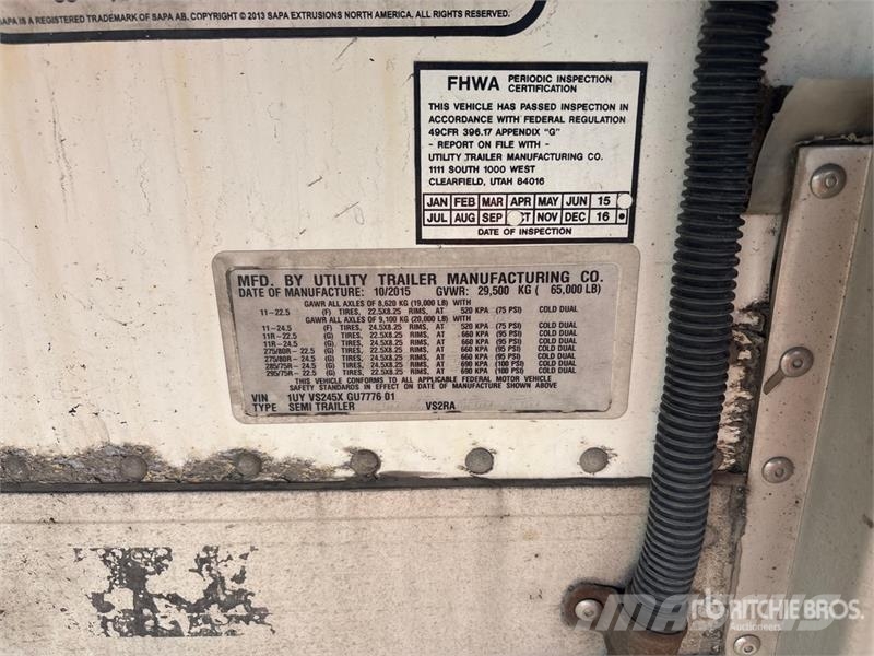 Utility VS2RA 45 ft x 102 in T/A Refrigerated Trailer Poluprikolice hladnjače