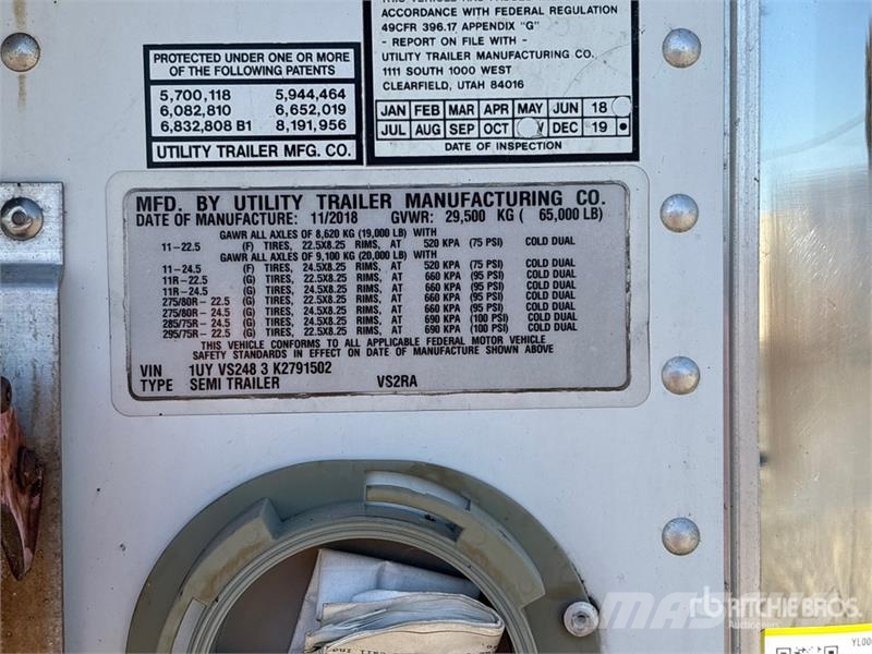 Utility VS2RA 48 ft T/A Refrigerated Trailer Hladilne polprikolice