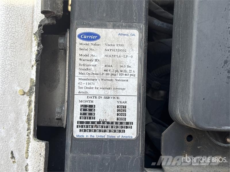 Utility VS2RA 48 ft x 102 in T/A Refrigerated Trailer 冷凍冷蔵トレーラー