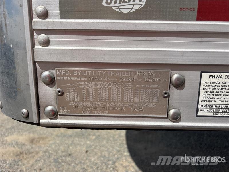 Utility VS2RA 48 ft x 96 in T/A Refrigerated Trailer Puspriekabės su izoterminiu kėbulu