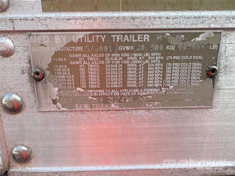 Utility VS2RA 53 ft x 102 in T/A Refrigerated Trailer Piekabes ar temperatūras kontroli
