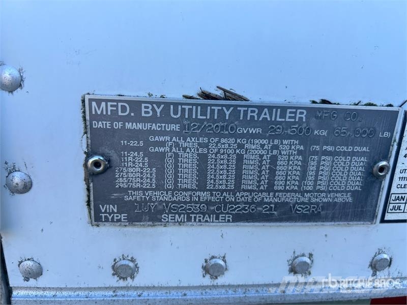 Utility VS2RA 53 ft x 102 in T/A Refrigerated Trailer Piekabes ar temperatūras kontroli