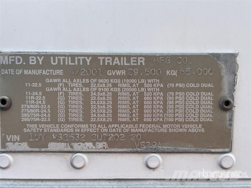 Utility VS2RA 53 ft x 102 in T/A Refrigerated Trailer Hladilne polprikolice