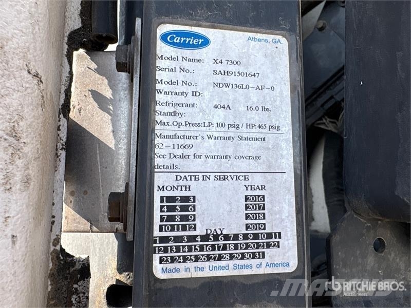 Utility VS2RA 53 ft x 102 in T/A Refrigerated Trailer Frigofrik çekiciler