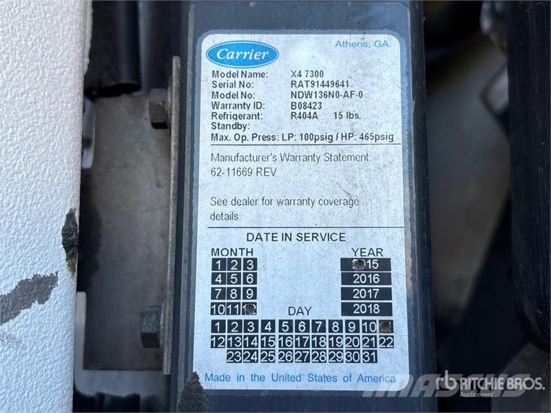 Utility VS2RA 53 ft x 102 in T/A Refrigerated Trailer Напівпричепи-рефрижератори