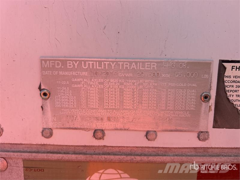Utility VS2RA 53 ft x 102 in T/A Refrigerated Trailer Kylmä-/Lämpökoripuoliperävaunut