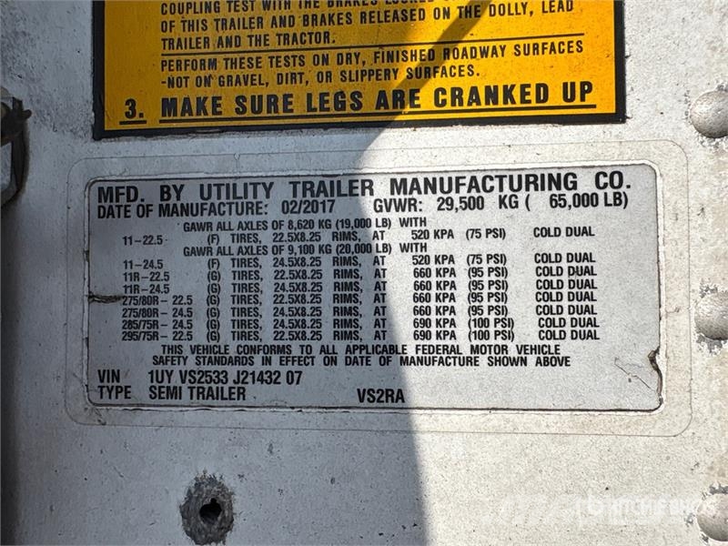 Utility VS2RA 53 ft x 102 in T/A Refrigerated Trailer Frigofrik çekiciler