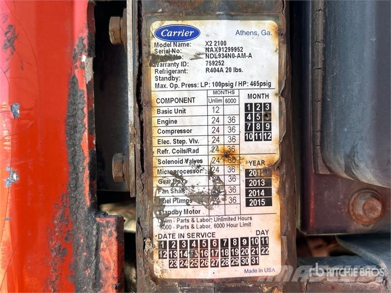 Utility VS2RA 53 ft x 102 in T/A Refrigerated Trailer Piekabes ar temperatūras kontroli