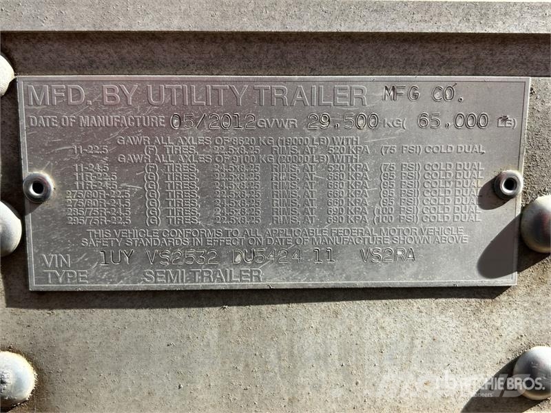 Utility VS2RA 53 ft x 102 in T/A Refrigerated Trailer Piekabes ar temperatūras kontroli