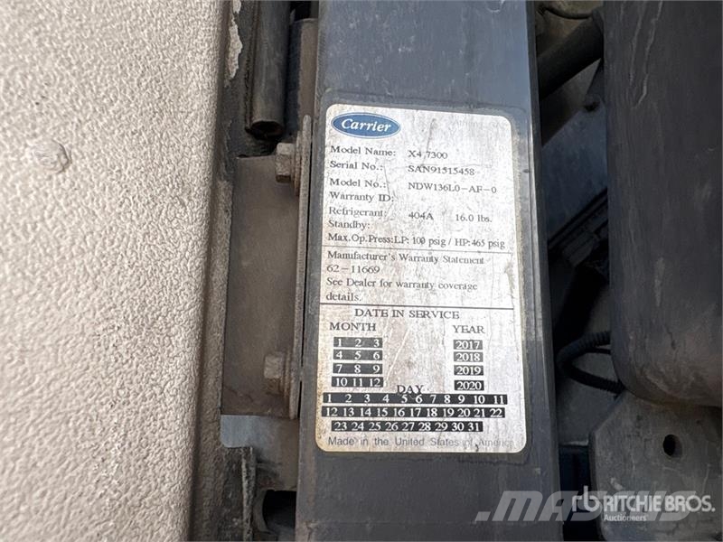 Utility VS2RA 53 ft x 102 in T/A Refrigerated Trailer Puspriekabės su izoterminiu kėbulu