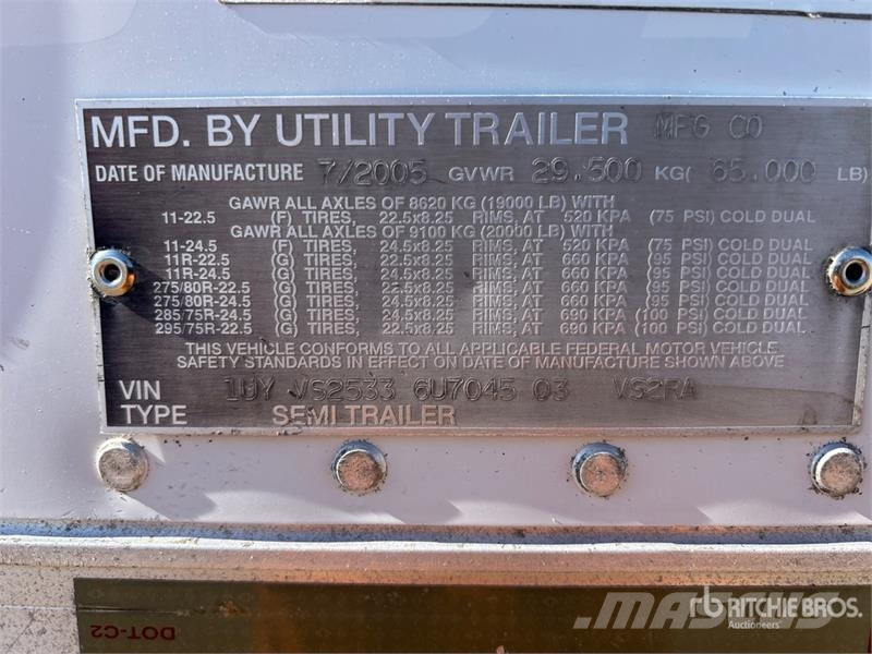Utility VS2RA 53 ft x 102 in T/A Refrigerated Trailer Puspriekabės su izoterminiu kėbulu