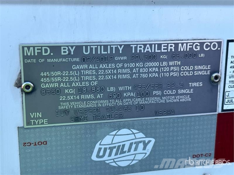 Utility VS2RA 53 ft x 102 in T/A Refrigerated Trailer Hladilne polprikolice