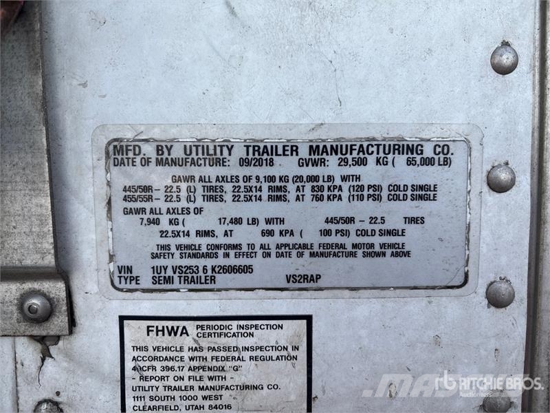 Utility VS2RAP 53 ft x 102 in T/A Refrigerated Trailer Poluprikolice hladnjače