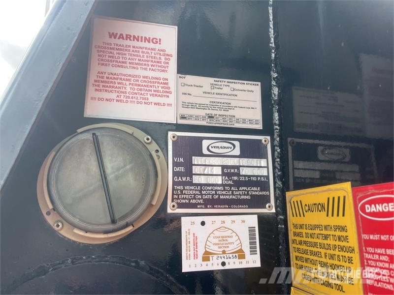 Veradyn 30 ft T/A End Dump Trailer Tipper trailers