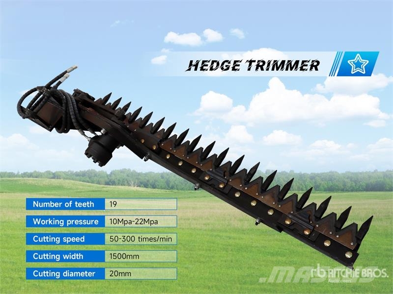 Vicsec VCHTM 60 in Mini Excavator Hedge Trimmer - Fits 1 Outros componentes
