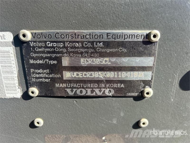 Volvo ECR305CL Tracked Excavator Bagri goseničarji