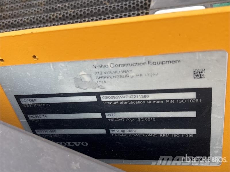 Volvo MC95C Skid Steer Loader Mini Pale Gommate