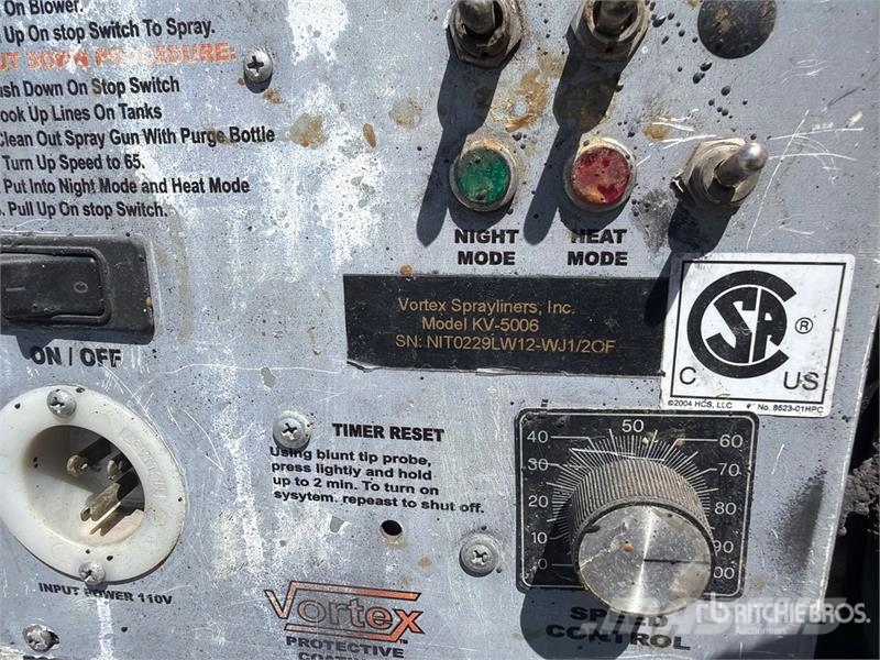 Vortex KV-5006 Bed Liner Sprayer Other components