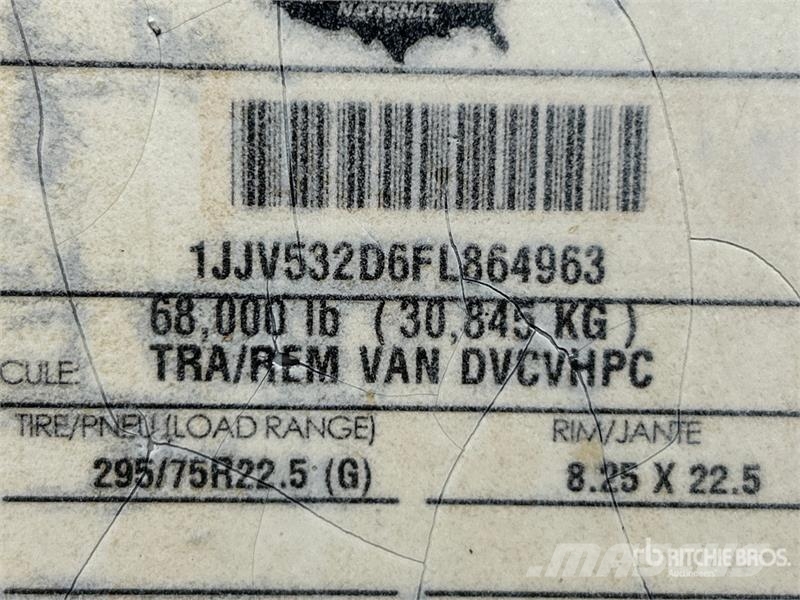 Wabash DVCVHPC 53 ft x 102 in T/A Van Trailer 박스 바디 트레일러