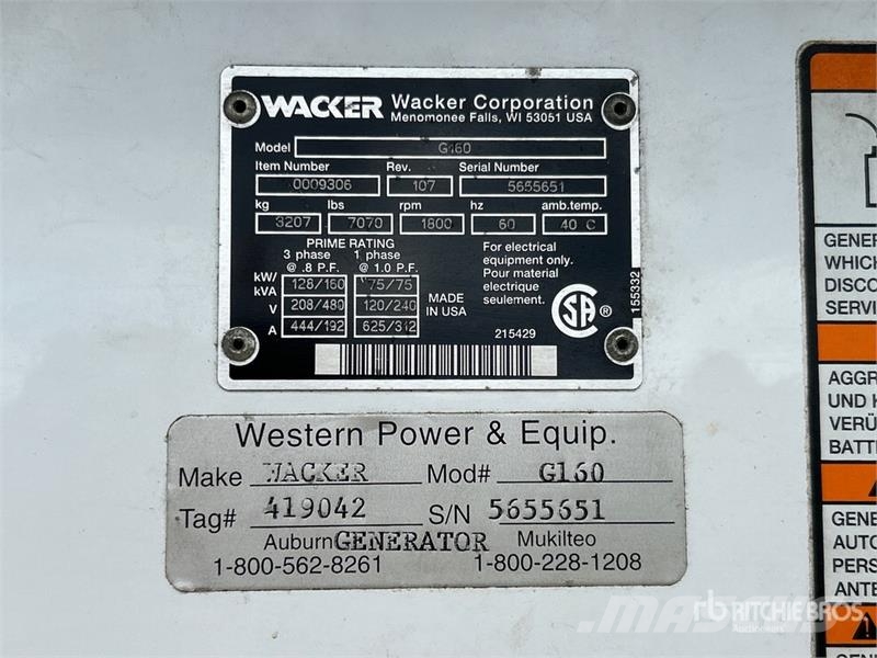 Wacker G160 Geradores a diesel