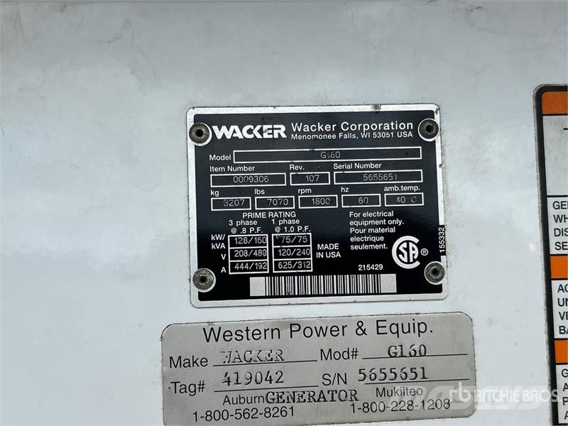 Wacker G160 Geradores a diesel