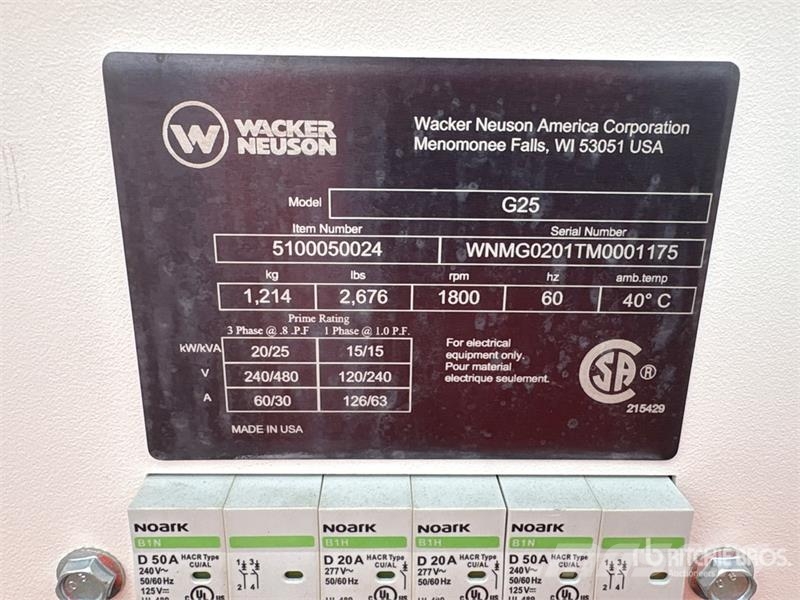 Wacker G25 T4F 20 kW Mobile Generator Set Dizelski agregati