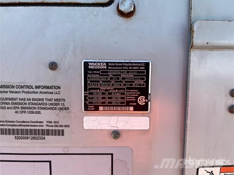 Wacker Neuson 191 kW Mobile Generator Set Dizel Jeneratörler