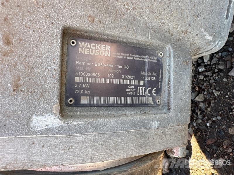 Wacker Neuson BS60-4As Jumping Jack Tamper Vibrační pěchy