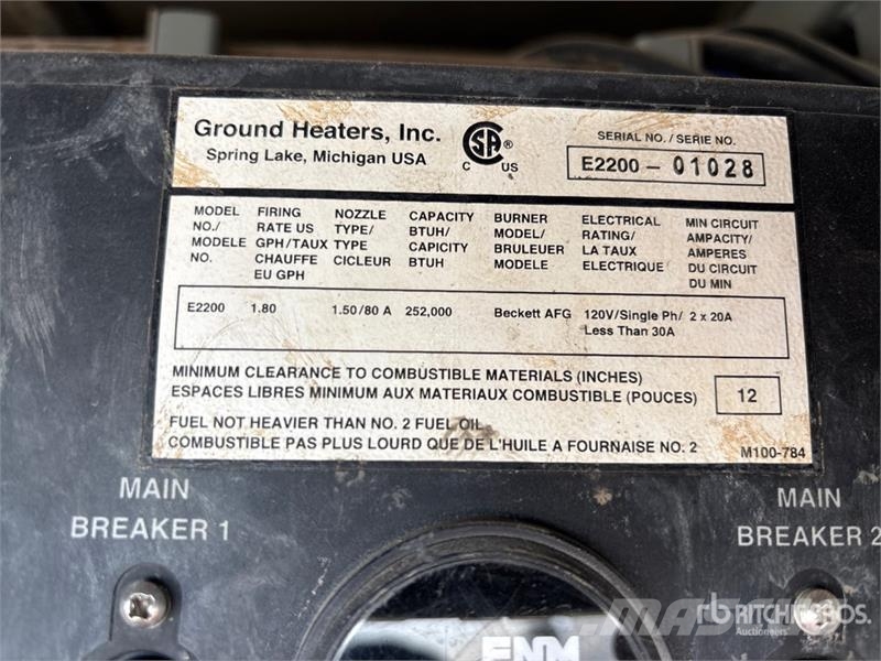Wacker Neuson E2200 252000 BTU Ground Heater Ogrevalna in odtajevalna oprema